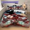 Custom Name Alien Encounter Bedding 3 Piece Set HD Print Duvet Cover Pillowcases for Teens Adult Bedroom Decoration
