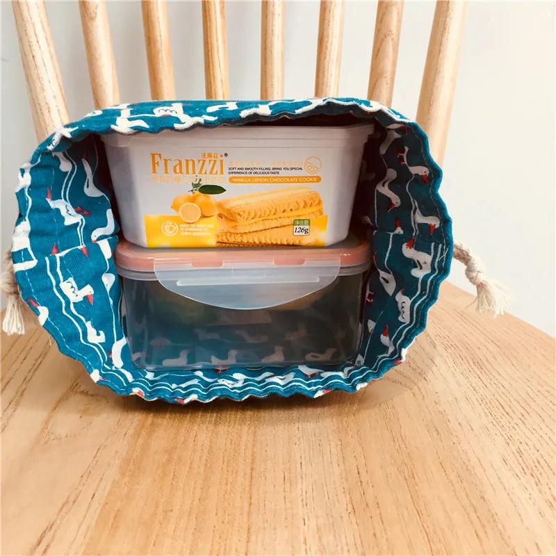 Bolsa de Almuerzo Gato de la Suerte Térmica Aislada Fiambrera para Estudiantes Bolso Tote Refrigerador Bolsita Bento Organizador de Bolsa de Almacenamiento para Artículos de Almuerzo