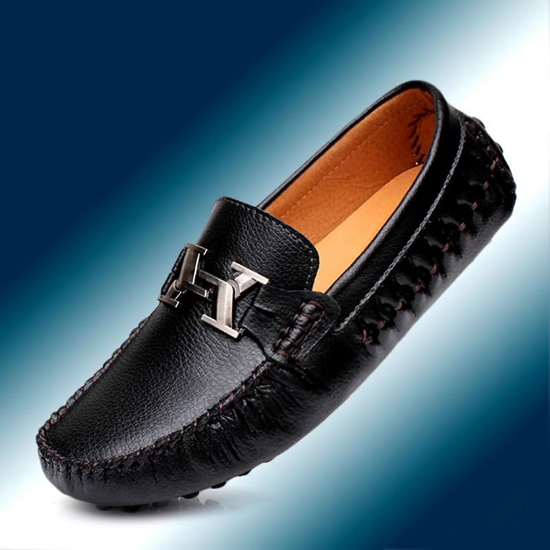 

Мужская обувь из натуральной кожи Модные балетки Мужская обувь класса люкс Лоферы Мужские Легкие мокасины для вождения Слипоны Повседневная мужская обувь 38