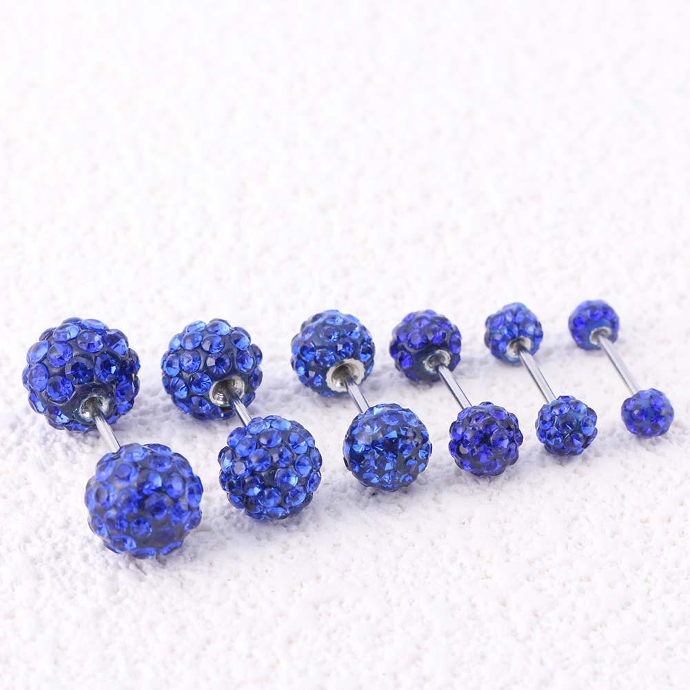 Exquisite Polymer Clay & Titanstahl Kugelstecker Ohrringe 3-8mm - Hochwertiger Ohrschmuck mit Schraubverschluss