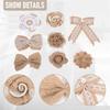 M-Modern-24Pcs In 1 Set Burlap Flower Vintage Handmade Linen Materials Jute Flower Decoration For Wedding Christmas DIY
