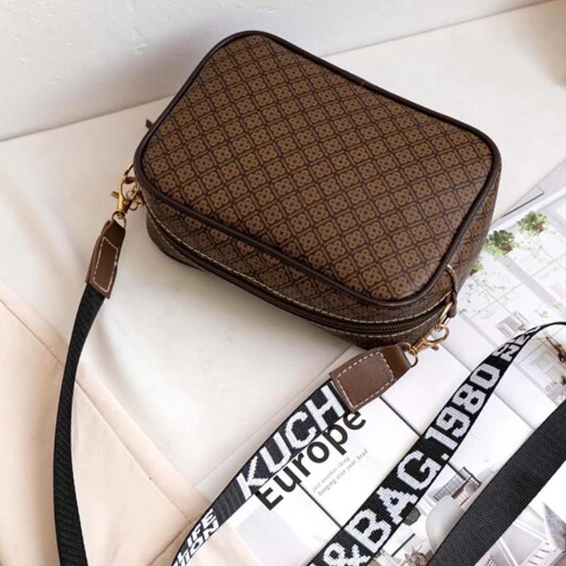 Yogodlns Мода Печать Квадратная сумка для женщин PU Кожа Плечо ...