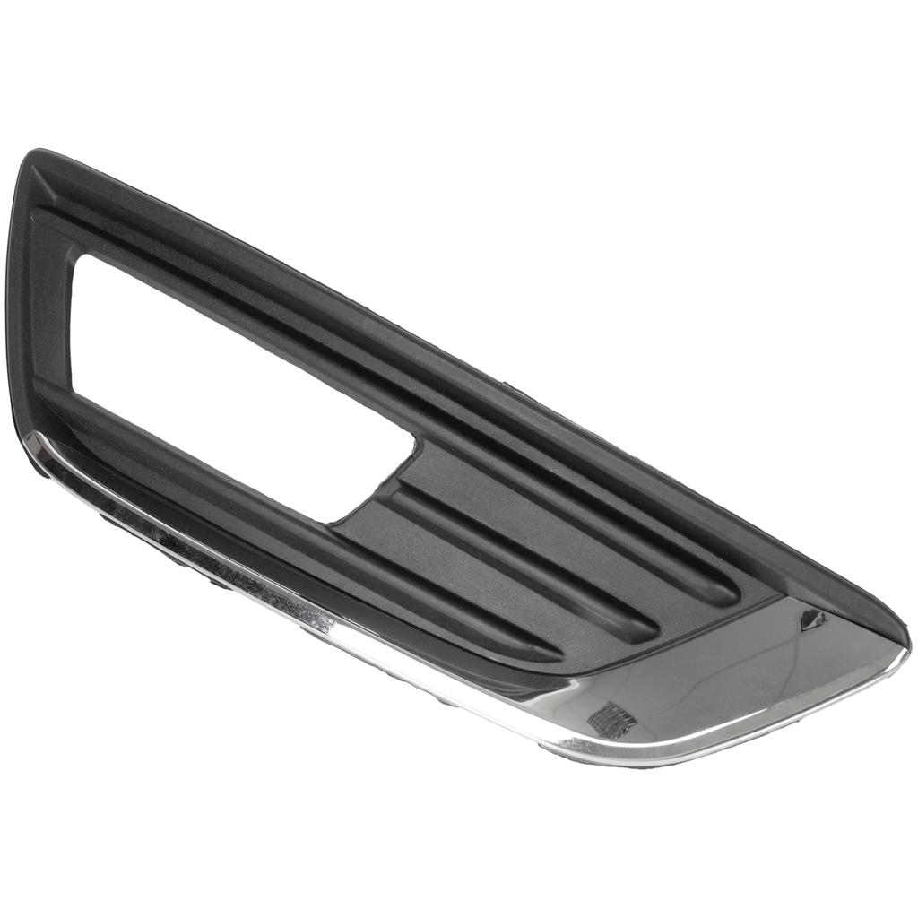 Ford FOCUS III FL 12-16 With Halogens, Front Bumper Grille Insert, Black & Chrome, Right