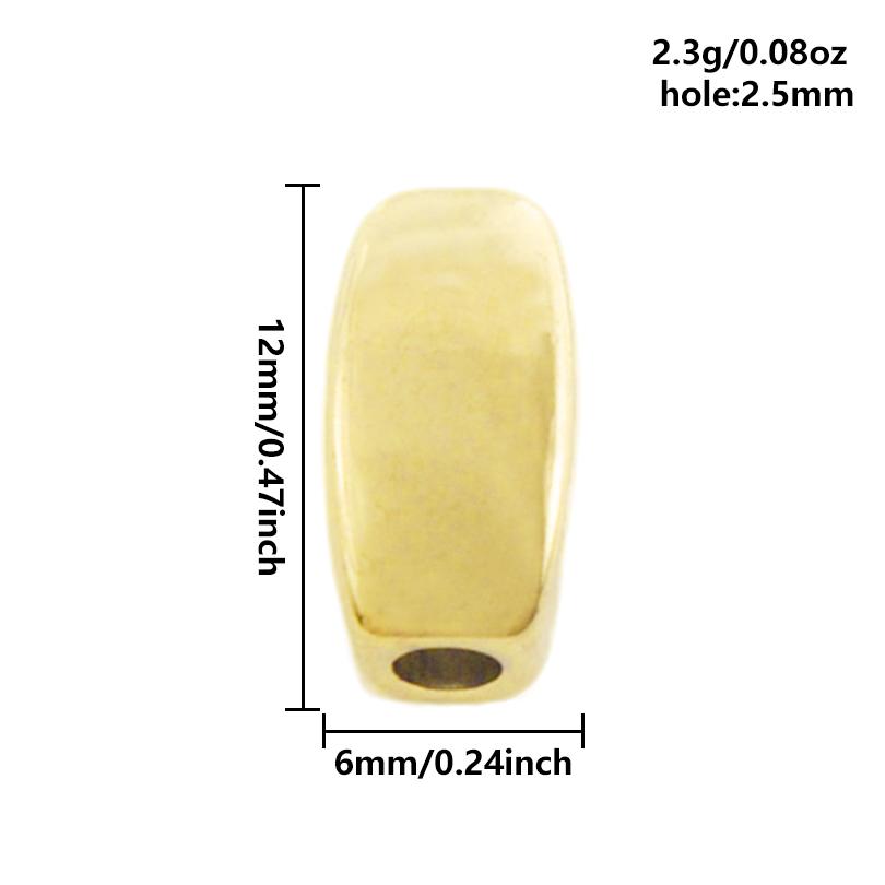 6/12pcs Big/Small Hole Star Heart Pea Real Gold Plated PVD No Fade Stainless Steel Beads For Jewelry Making Supplies Spacer Bead