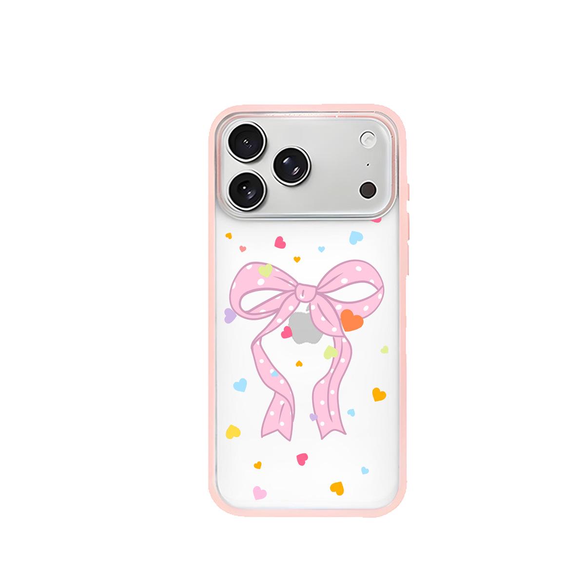 

Matte Feel Bow Anti-Fall Phone Case for iPhone 14/13 Pro Max iPhone 17 Pro Max