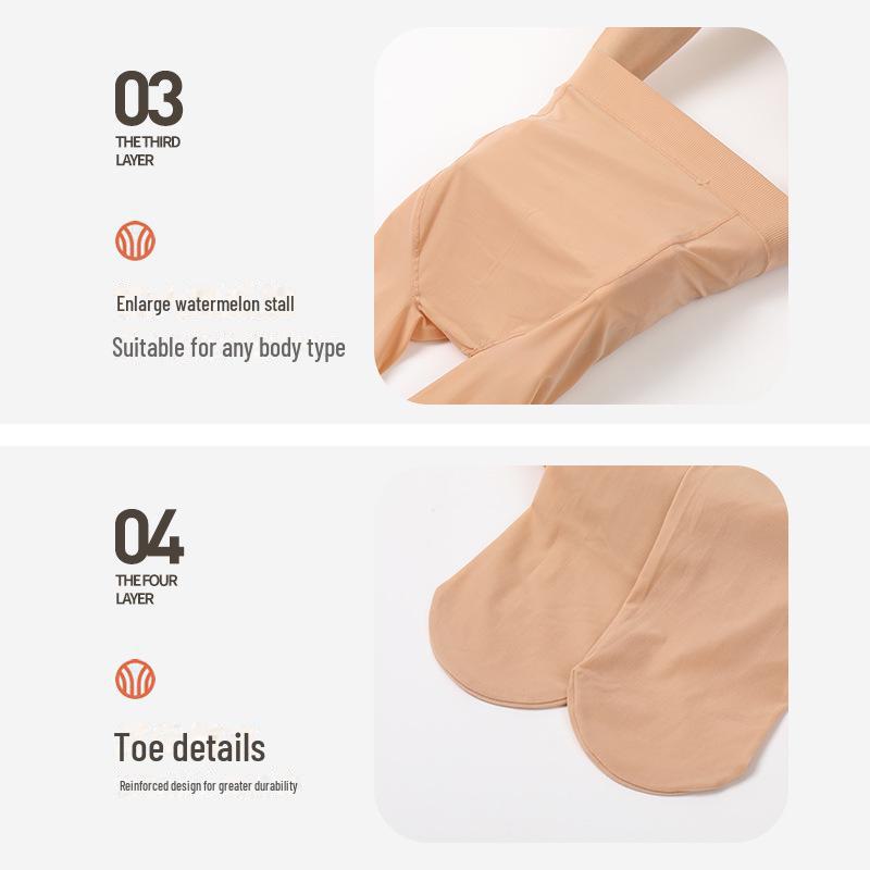 Collant Trasparenti Donna Bonas Anti-Strappo e Anti-Caduta - Nero/Nudo, Taglia L