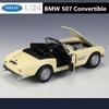 WELLY 1/24 BMW 507 Alloy Sports Car Model Diecast Metal Classic Car Vehicles Model High Simulation Collection Childrens Toy Gift