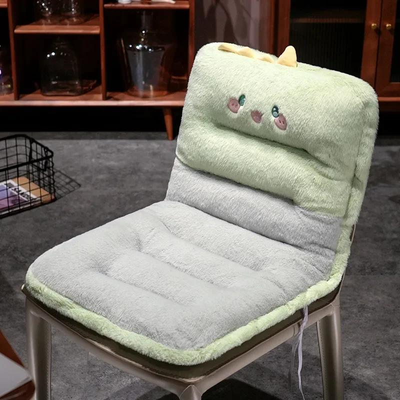 Winter Plush Car Seat Cushion Cute Car Seat Cover Cartoon Waist Cushion To Keep Warm Seat Pad Accessories