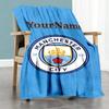 Manchester City 23 Personalized Name Blanket Gift Personalized Blanket Durable Comfort Suitable for Office Bedding Livingroom Bed