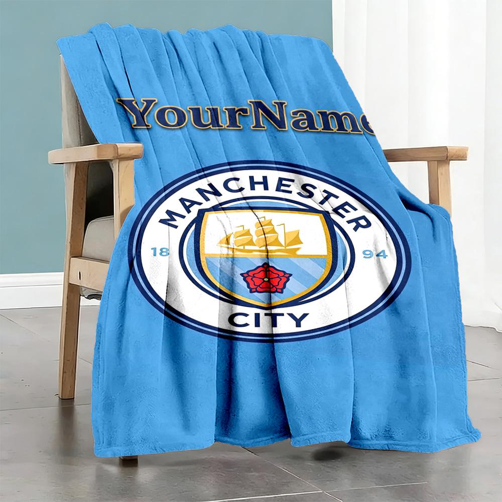 Manchester City 23 Personalized Name Blanket Gift Personalized Blanket Durable Comfort Suitable for Office Bedding Livingroom Bed
