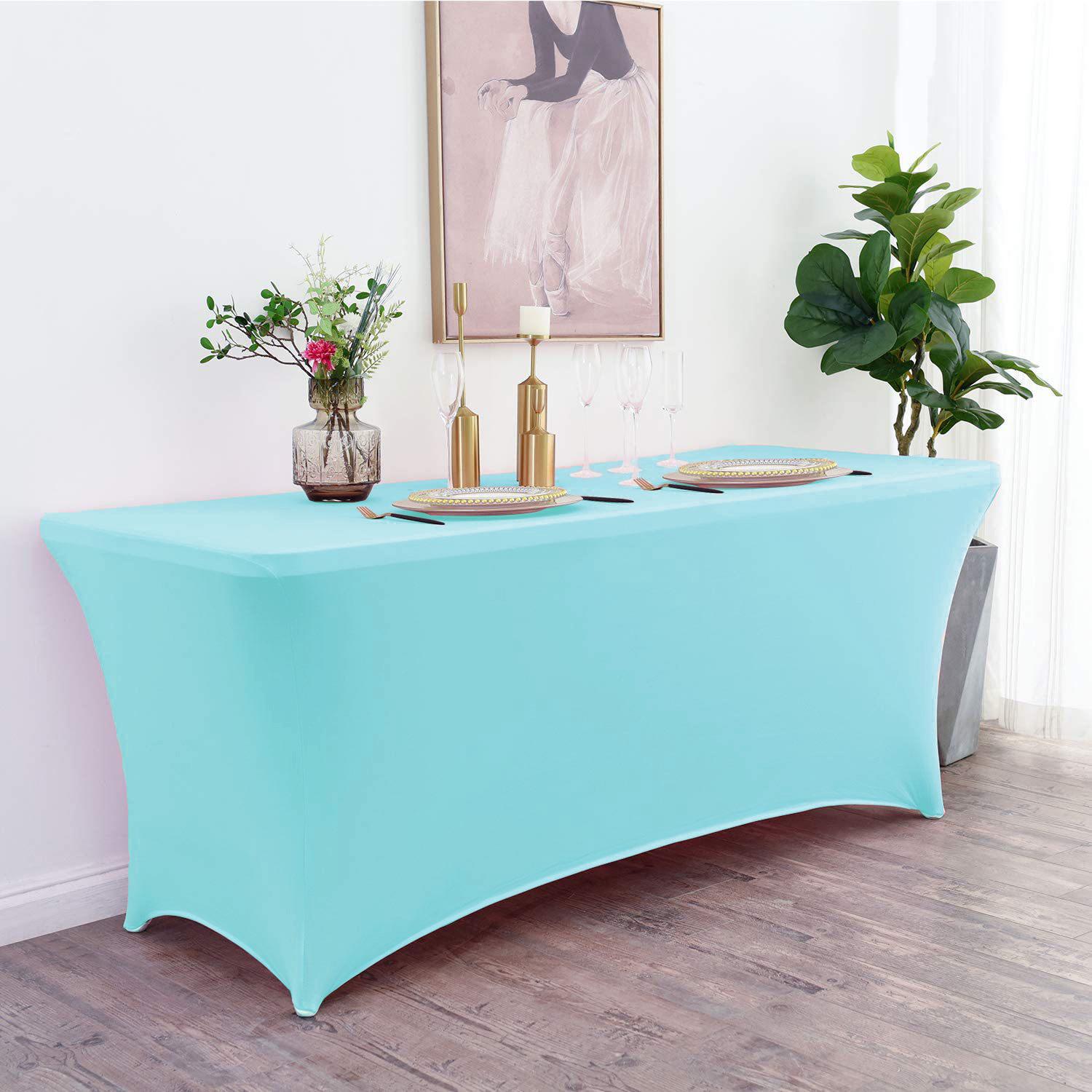 

Luxury Elastic Tablecloth for Weddings & Events - Solid Color, Full Wrap, Rectangular 120x40x75cm