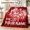Custom Text Flannel Blanket Poland Print Warm Cozy Blanket Home Sofa Bedding