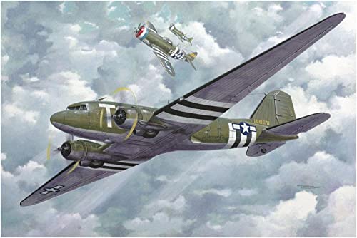 Roden Масштаб 1/144 ВВС Армии США Транспортный самолет Douglas C-47 Skytrain Пластиковая модель Сборная модель RE14308