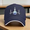 I Love Chemistry Laboratory Heartbeat Test Tube Chemist Baseball Cap Design Print Hip Hop Hats Summer Fishing Baseball Caps
