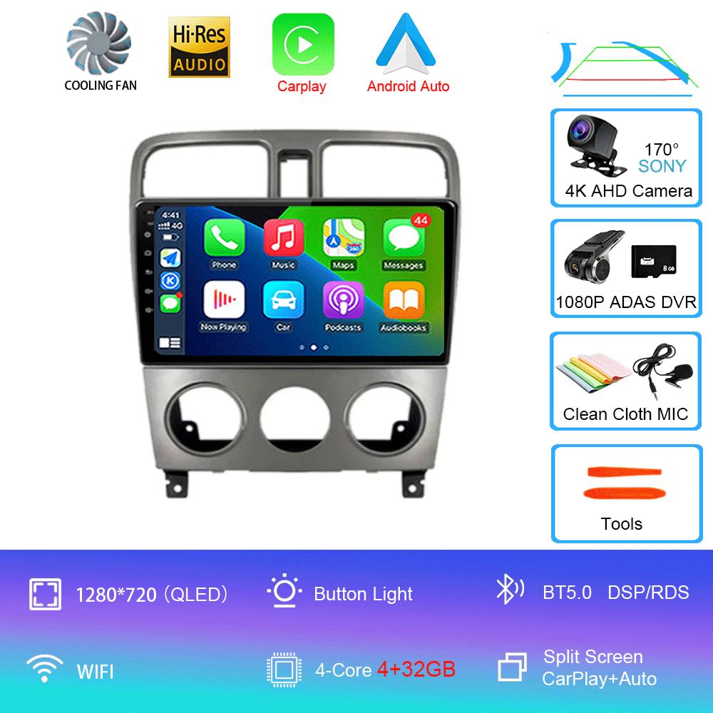 For Subaru Forester SG 2004 - 2008 Car Radio Android 14 Carplay Navigation GPS Multimedia Player 5GWiFi+4G Stereo 2 DIN BT Auto