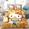 H-Hello K-Kitty Duvet Cover Set Home Style Bedding Soft Laundry Cotton Bed 3 Piece Set Student Dormitory Gift