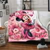 1pc Pink, Butterflies, and Cute Minnie Mouse Blanket Lightweight Flannel Throw for Sofa Bed Travel Camping Livingroom1187L