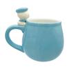 Disney Donald Duck Yululun Mug with Figure, Large, Approx. 340ml, Approx. 9 x 10cm, Tableware, Donald Merchandise, Birthday Gift, Green, san4532-5