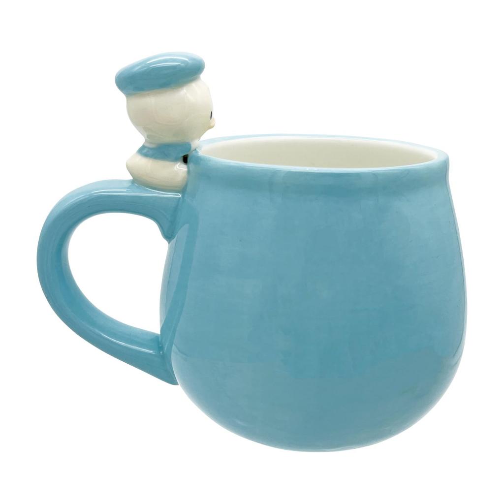 Disney Donald Duck Yululun Mug with Figure, Large, Approx. 340ml, Approx. 9 x 10cm, Tableware, Donald Merchandise, Birthday Gift, Green, san4532-5