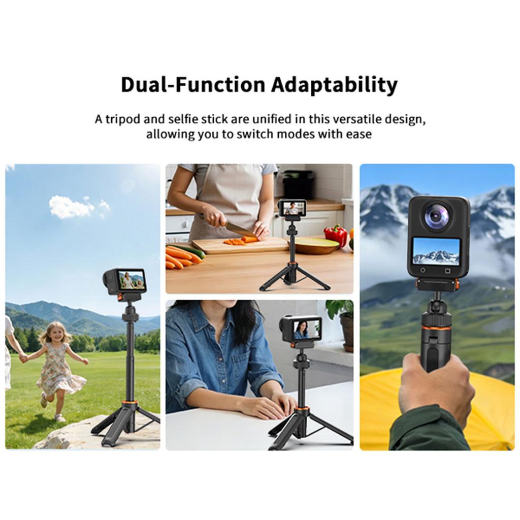 Selfie Stick Tripod with 360 Rotating Ball Head Magnetic Quicks Release Mount Extendable Foldable Fits for DJI Action 5