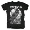 Summer Versatile Short-sleeved Stone Sour T-shirt with Hard Rock Metal Print