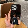 Custodia per Telefono Basketball J-Ja M-Morant 12 Per iPhone17,16,15,14,13,12,11 Plus,Pro Max Interno Colorato Placcato Argento