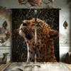 2pcs Leopard Lion Deer Pattern Curtains Decorative Window Drapes Window Treatments For Bedroom Living Room Home Decor Window