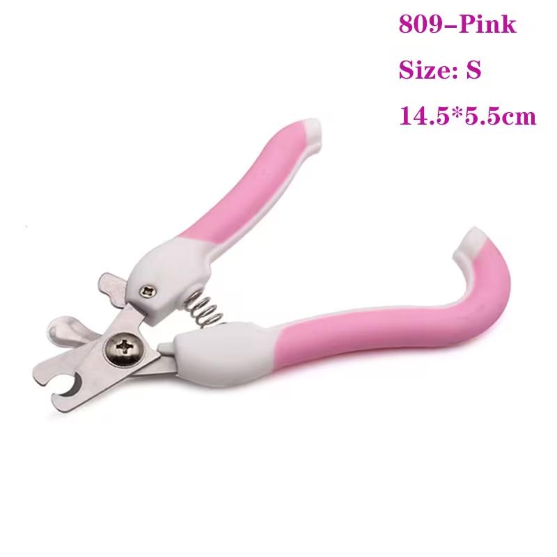 

Pet Nail Clipper for Dogs and Cats, Stainless Steel Pet Nail Trimmer with Safety Guard, Professional Grooming Tool for Small and Large Pets розовый