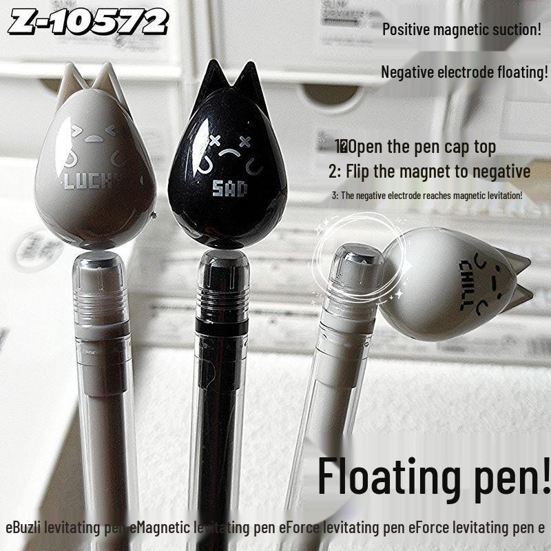 Magnetic Levitation Pen – Creative Decompression Water-Based 0.5mm Needle Black Pen