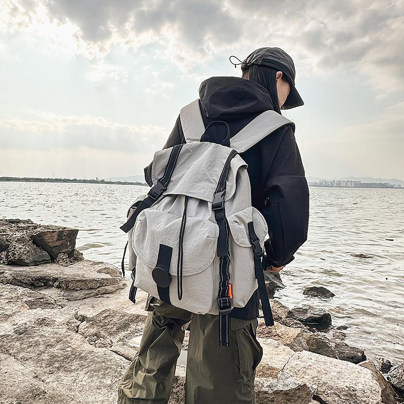 Schoolbag Mountaineering Travel Backpack Men's and Women's Outdoor Leisure Trend College Student School Bag Junior High School Student High School