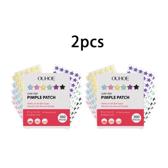 OUHOE star-shaped hydrocolloid care patch men and women facial partial patch daily breathable concealer hydrocolloid patch 360pcs