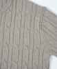 BIRBANTE Soft Washable Cable Round Knit - Beige