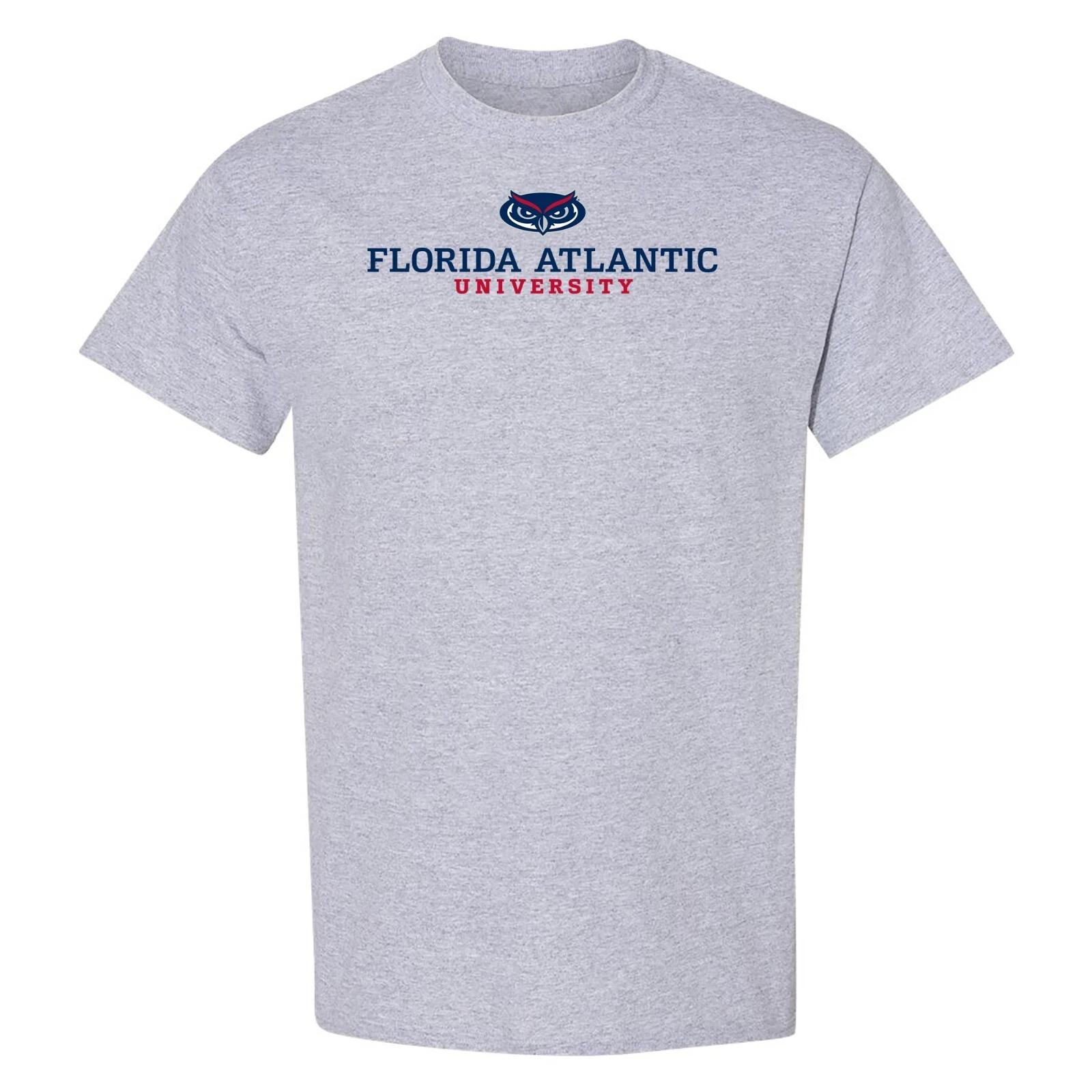 Florida Atlantic Owls Institutional Logo Short Sleeve T-Shirt - Sport Grey S