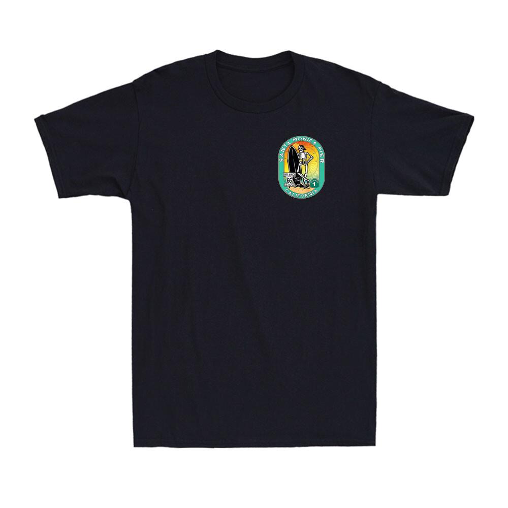 Santa Monica Pier US Highway 66 meets PCH California route 1 Retro Unisexs TShirt