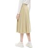 Fila Solid Color Casual Pleated A-Line Skirt Women Skirts Light-Beige F11W248309F-LK