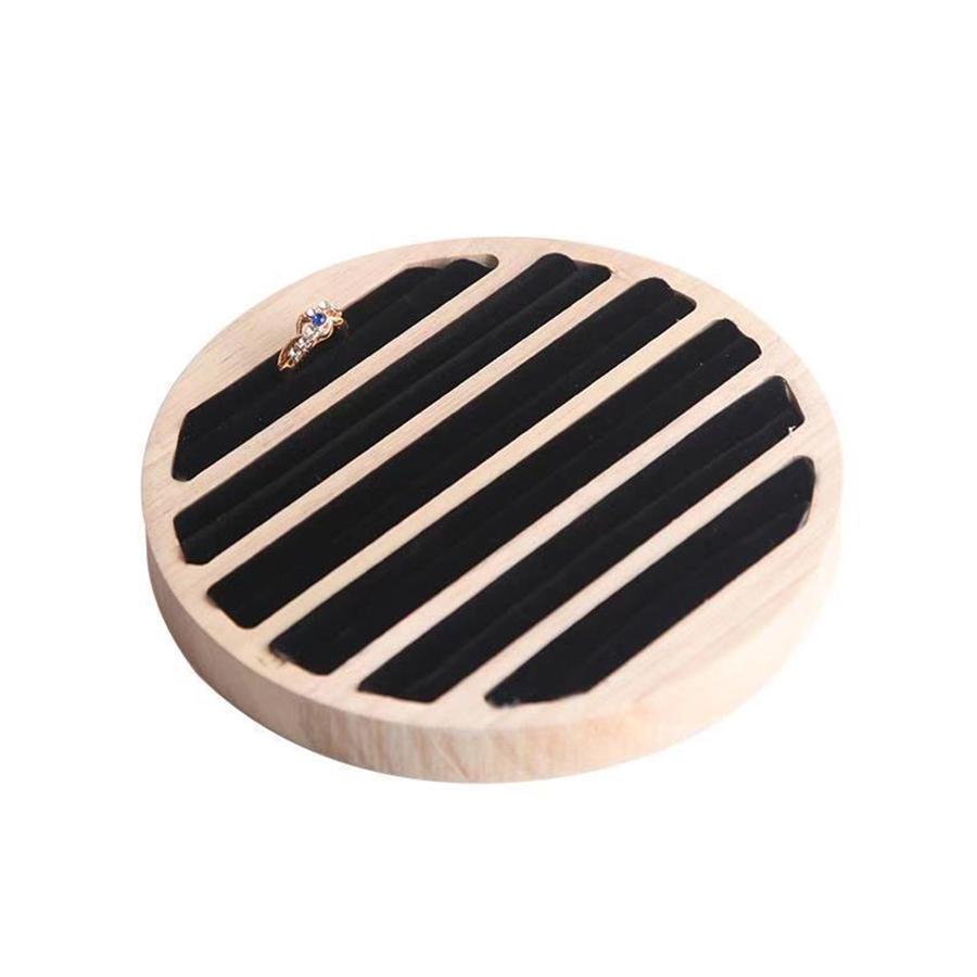 1pc, Ring Earrings Wooden Display Tray Jewelry 100 Ring Earrings Tray Display Tray Counter Storage, Size: Diameter: 5.9in
