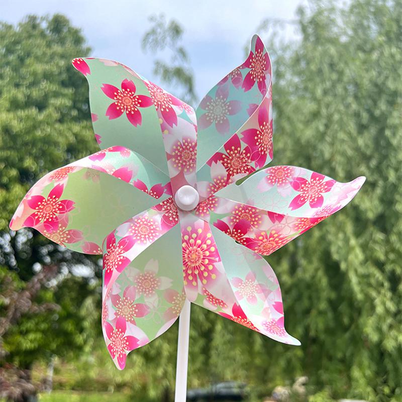 Rotating Colorful Flower Windmill Kids Pinwheels Toy Outdoor Toys Party Diy Bulk Garden Decor