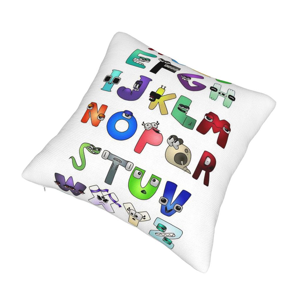 Printing Alphabets English Cartoon Lores Pillowcase Cushion Cover Decorations Villain Letters Pillow Case Cover Car Wholesale