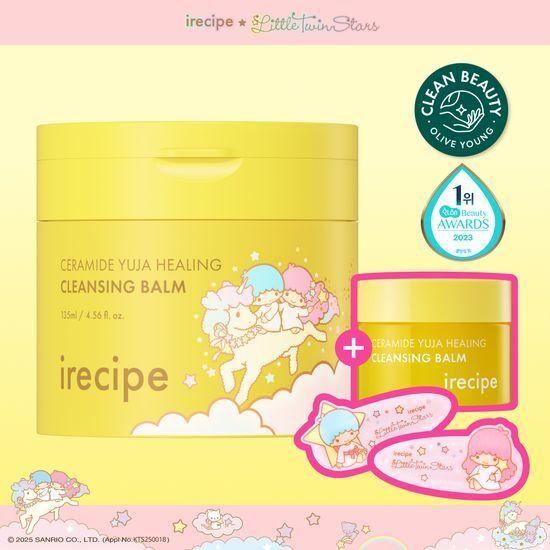 iRECIPEx Little Twin Star Ceramide Yuzu Healing Cleansing Balm 135ml (+10ml + hairpin)