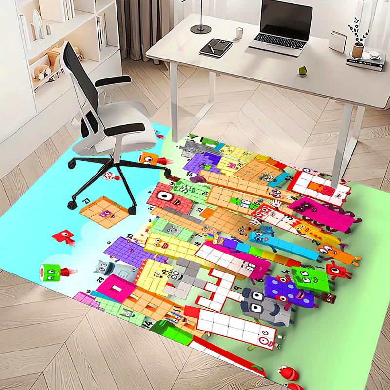 Numberblocks2 Printed Absorbent Washable Carpet, Non-Slip Bathroom Mats, Kitchen Rugs, Yoga Mat,Living Room Entrance, Camping Picnic Rugs