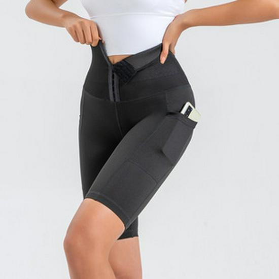 Girls' Quick-Dry Running Fitness Shorts - Loose, Anti-Exposure, Two-Piece Design with Pocket