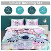 Cute Cartoon Character Three-piece Quilt Cover Digital Printing Bedding Set Bed Cover