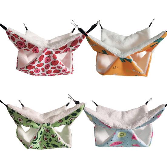 Hamster Nest Big Space Hanging Printing Keep Warm Double Layer Rest Cloth Christmas