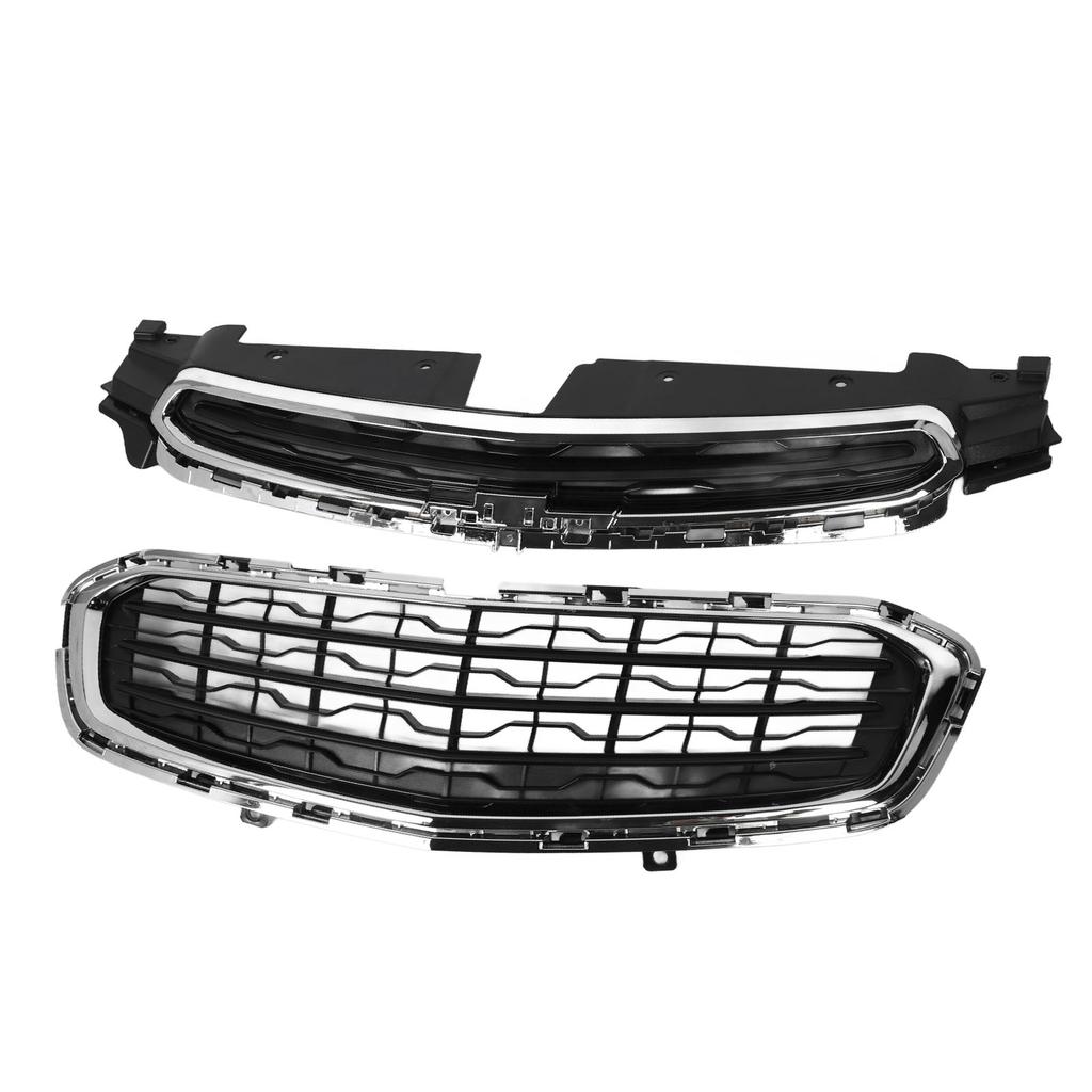 Kühlergrill-Set oben unten Chrom 94516090 95405770 Ersatz für Chevy Cruze J300 2015 bis 2016