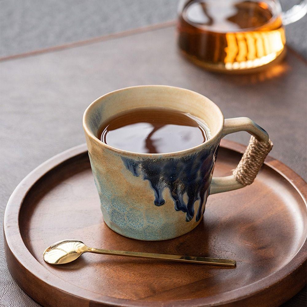 380ML Retro Ceramic Cup Rustic Milk Cup Tableware Coffee Mug  Hotel
