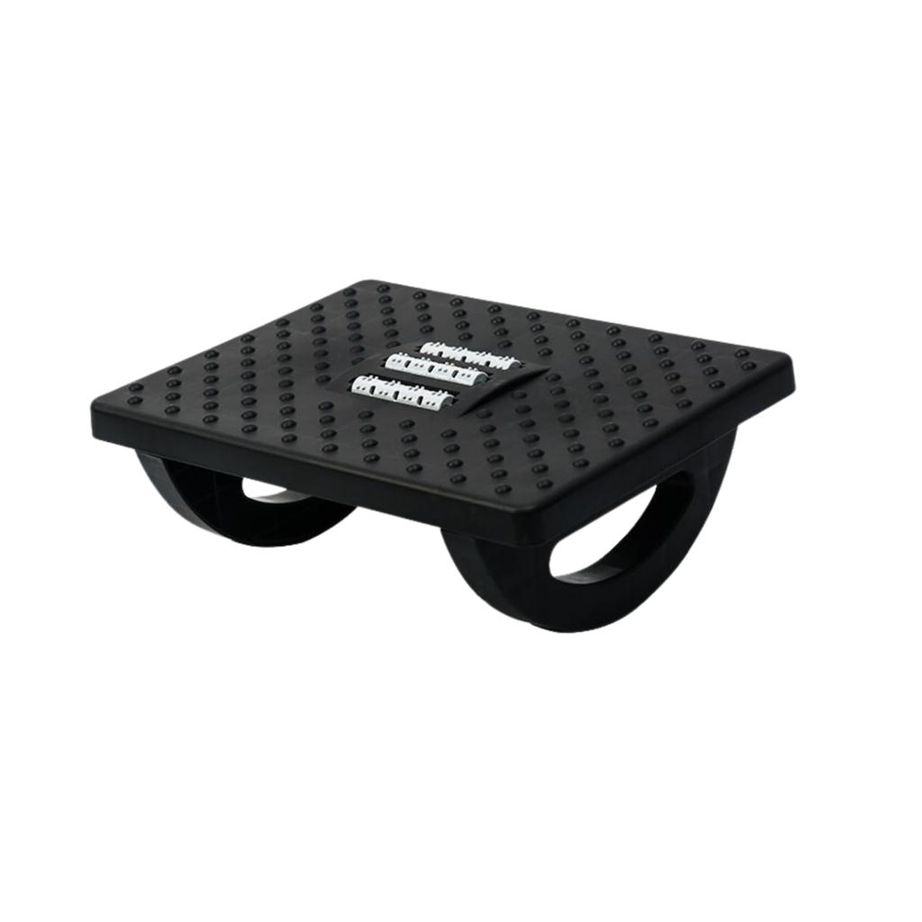 Haohana Massage Sofa Footstool with Office Under-Desk Footrest, Footrest, Black, Telework, Under-Desk Rollers, Non-Slip, Stretching, Rocking,