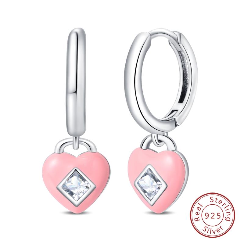 Hot 925 Sterling Silver Earrings Charm Simple Shining Lotus Zircon Wedding Women Jewelry Gift
