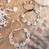 1011 Ocean Resort Wind Starfish Shell Bracelet, Daisy Rainbow Print Hand Rope Tide