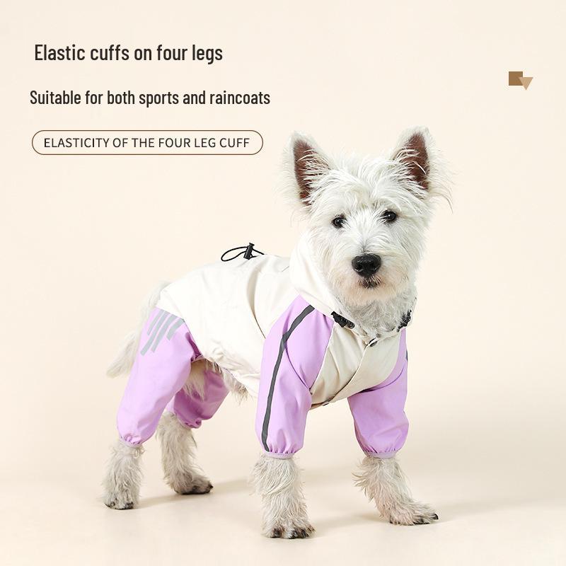 Waterproof Four-Legged Dog Raincoat for All Sizes - Outdoor Pet Rain Gear
