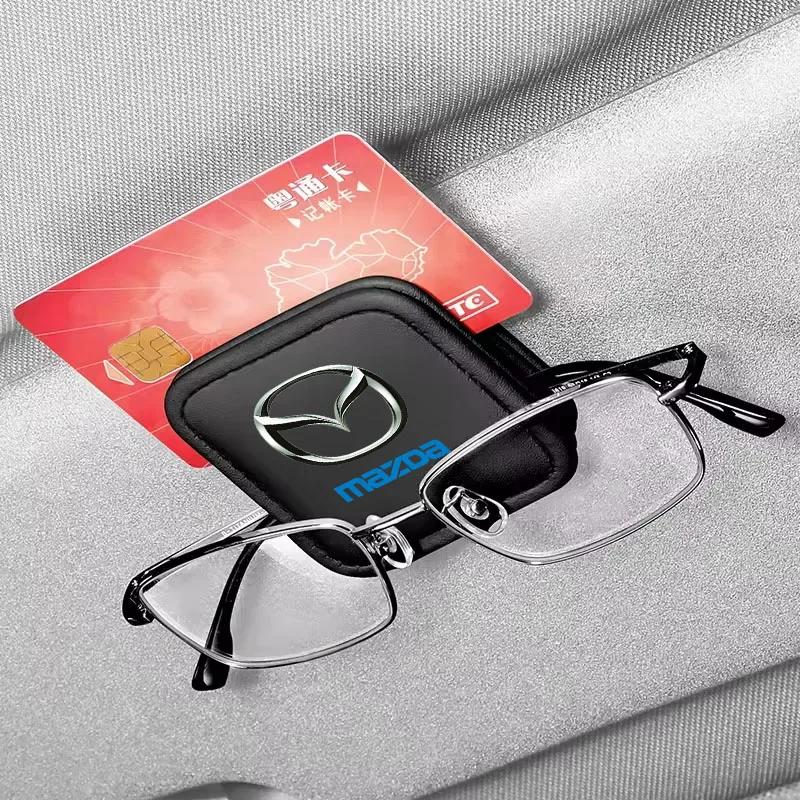 Magnetic Leather Sunglasses Mount Interior Visor Accessories for Mazda CX-3 CX-7 CX-9 RX-7 Auto Accessories